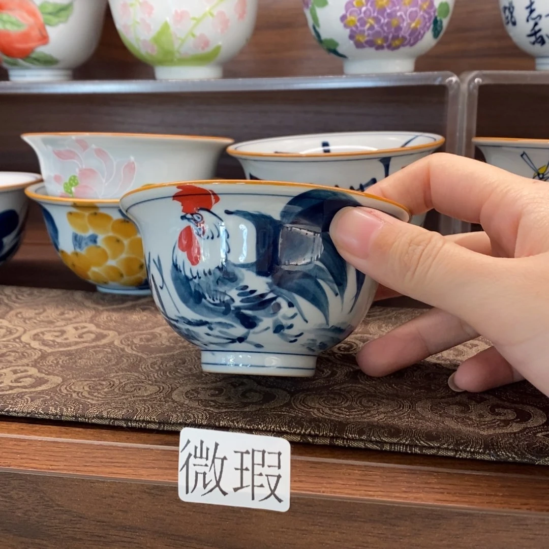 釉下彩老陶泥手工绘制