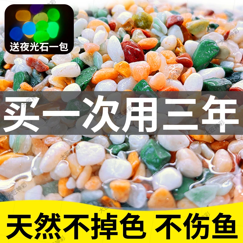 天然五彩石头多肉盆栽铺面石子鹅卵石雨花石园艺鱼缸装饰造景摆件