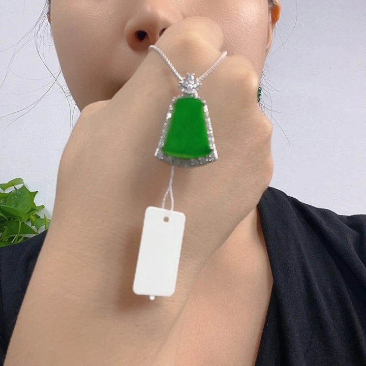 翡翠银S925镶嵌吊坠(不含链)