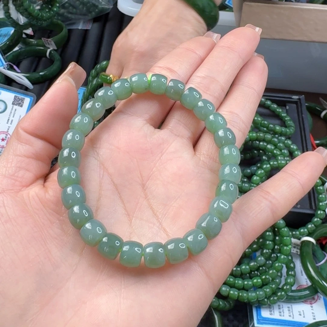 和田玉（碧玉）手链未镶嵌