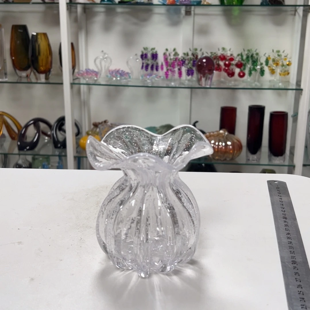 透明气泡小花瓶高度10微瑕