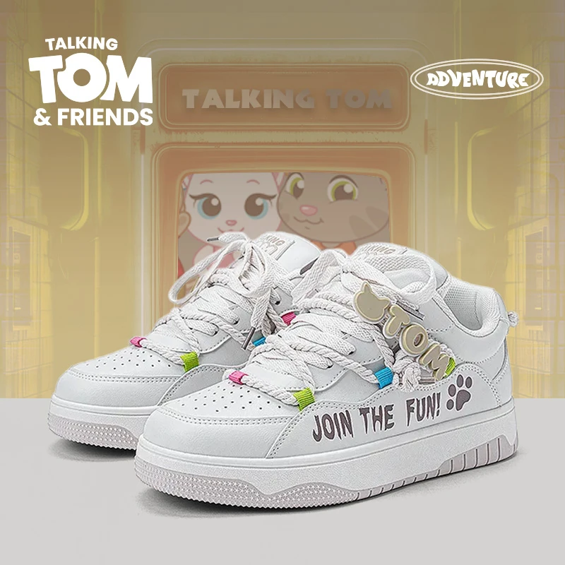 TALKING TOM/汤姆猫男款多巴胺情侣鞋男生休闲厚底鸳鸯鞋面包潮鞋
