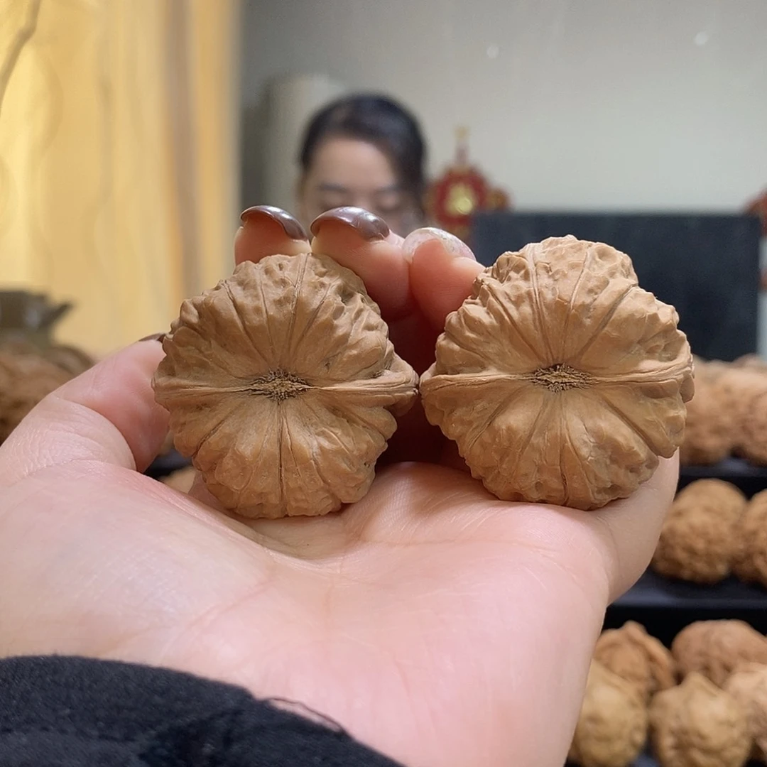 把件文玩核桃41凹底南瓜墩