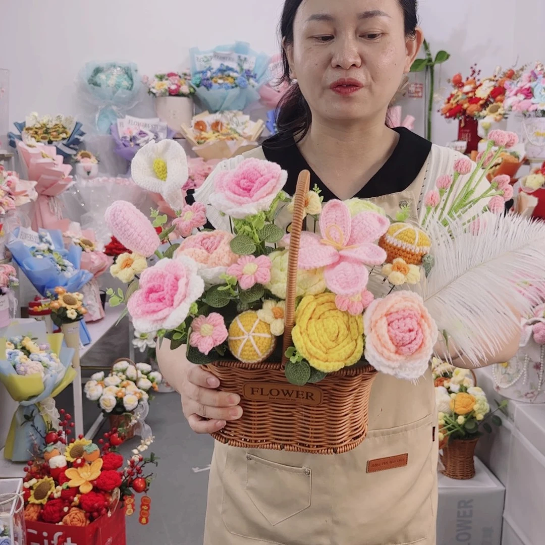 手工毛线花捡漏直播