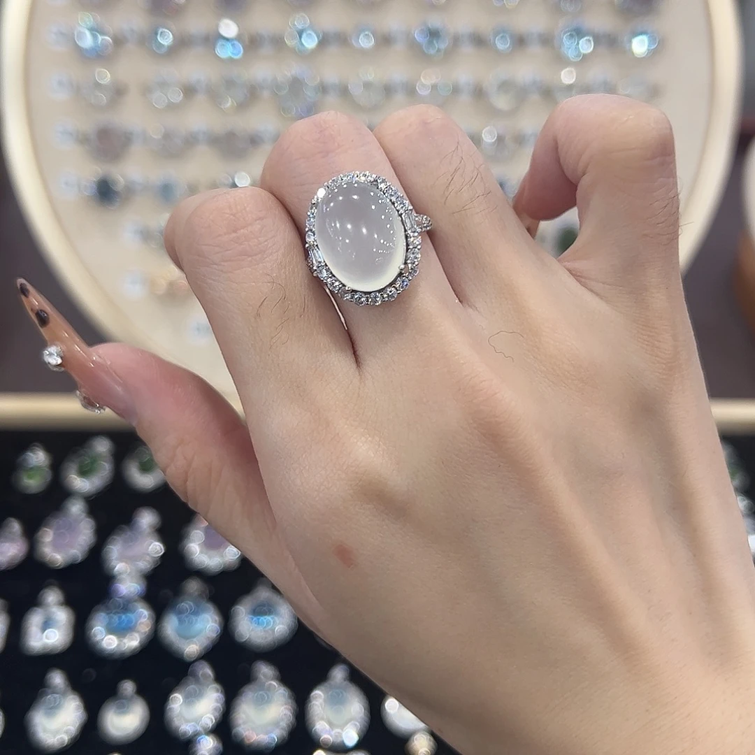 是***公蛇纹石玉银S925镶嵌戒指