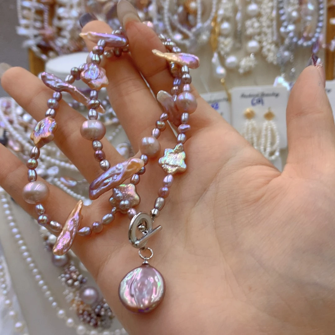 淡水珍珠耳饰银S925镶嵌H****Y