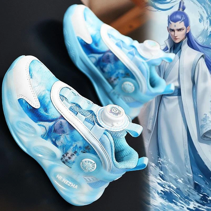 FAVMARTHA敖丙男童鞋子夏季2025新款网面透气儿童篮球运动鞋中大