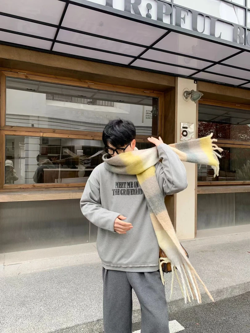 2025冬季新款加绒字母卫衣 黑-灰俩色