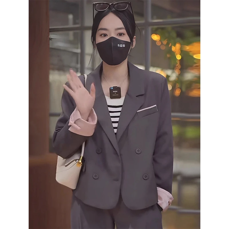 韩系极简风西装外套女春季2025新款小众时尚休闲今年流行西服上衣