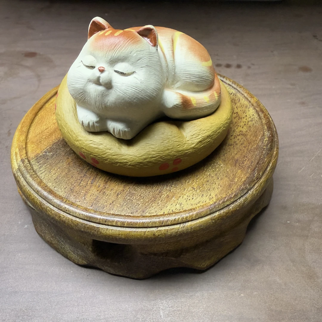 紫砂躺平猫可爱茶宠