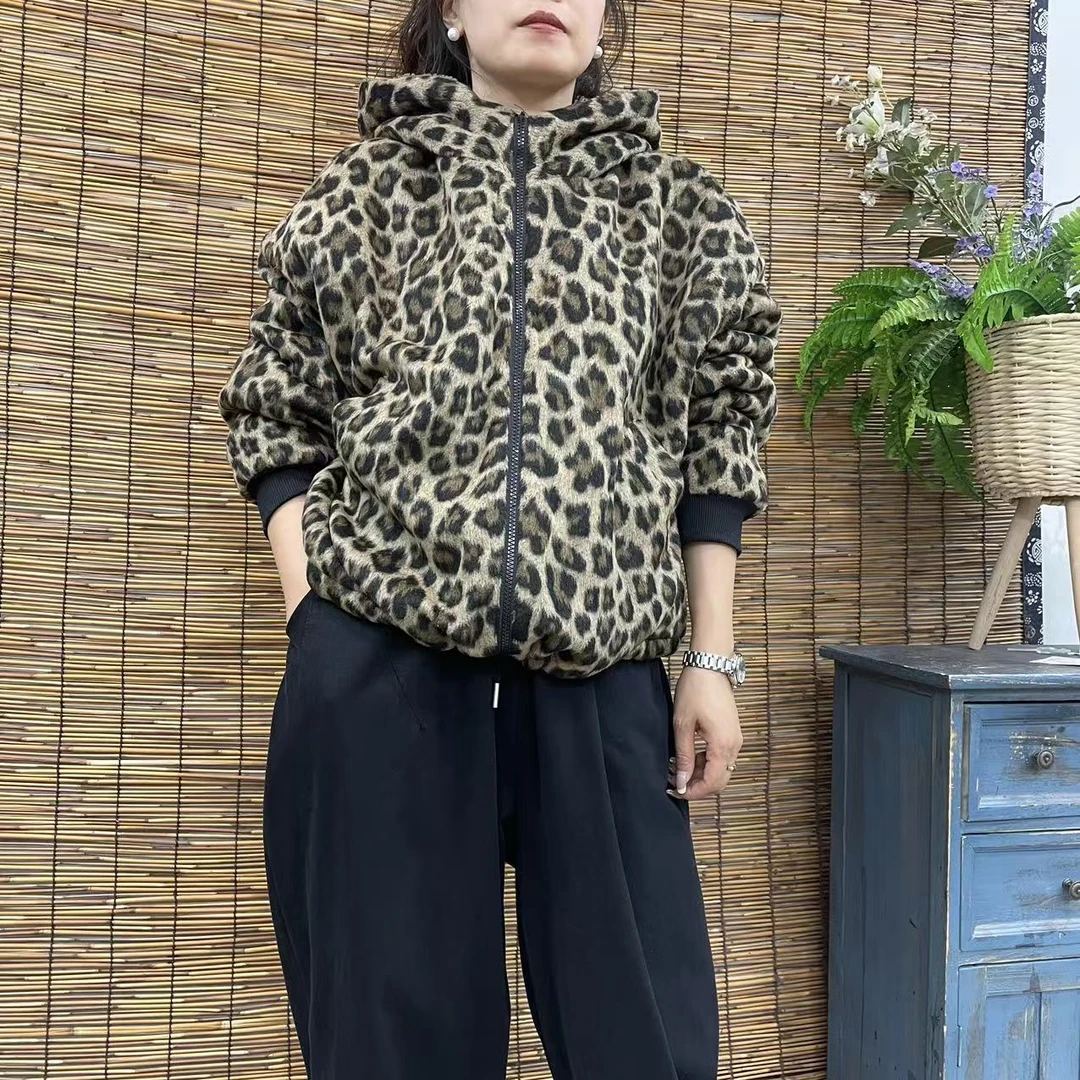 16009新款秋冬加绒双面穿休闲减龄宽松显瘦上衣棉服外套