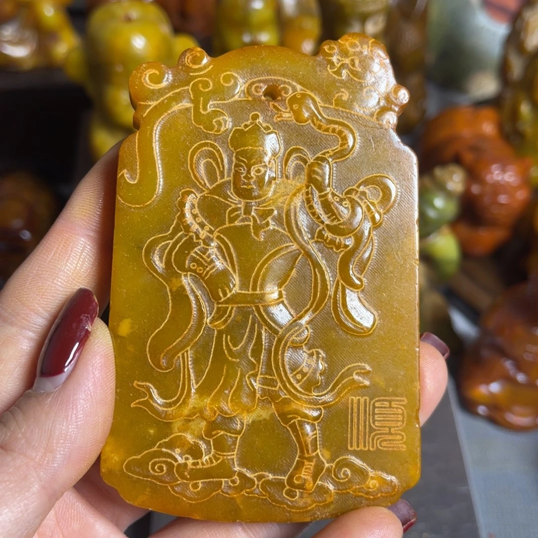 蛇纹石玉合金颈饰