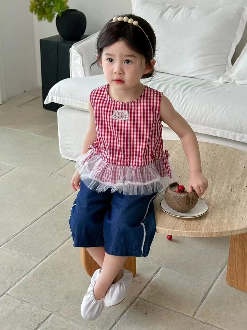 2582格子套装新款款休闲百搭童装时尚