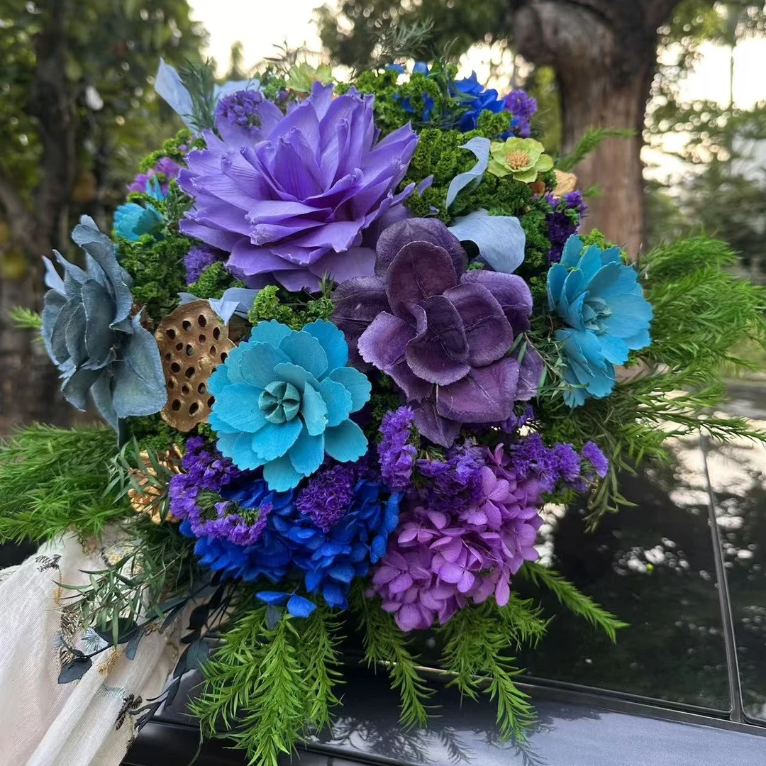【锦时清欢】餐桌花永生花束室内家居插花摆件花卉绿植