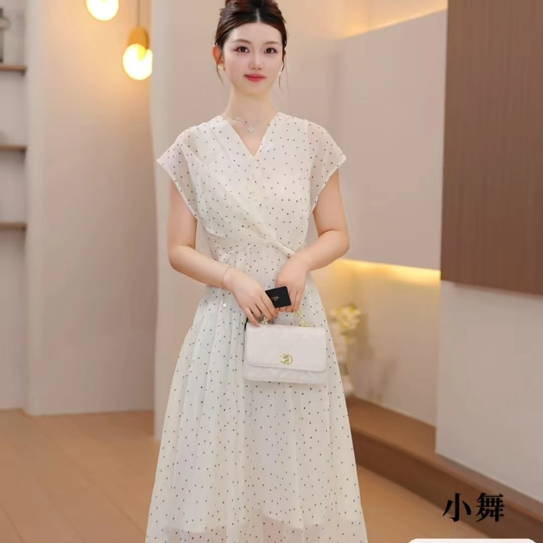 法式新款高级感气质显瘦连衣裙夏收腰短裙子女Y0210