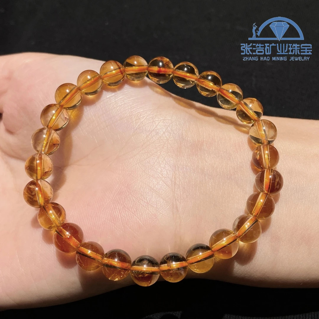 【星浩珠宝】黄塔晶手串20-11T144H615【多样性发一件】7mm
