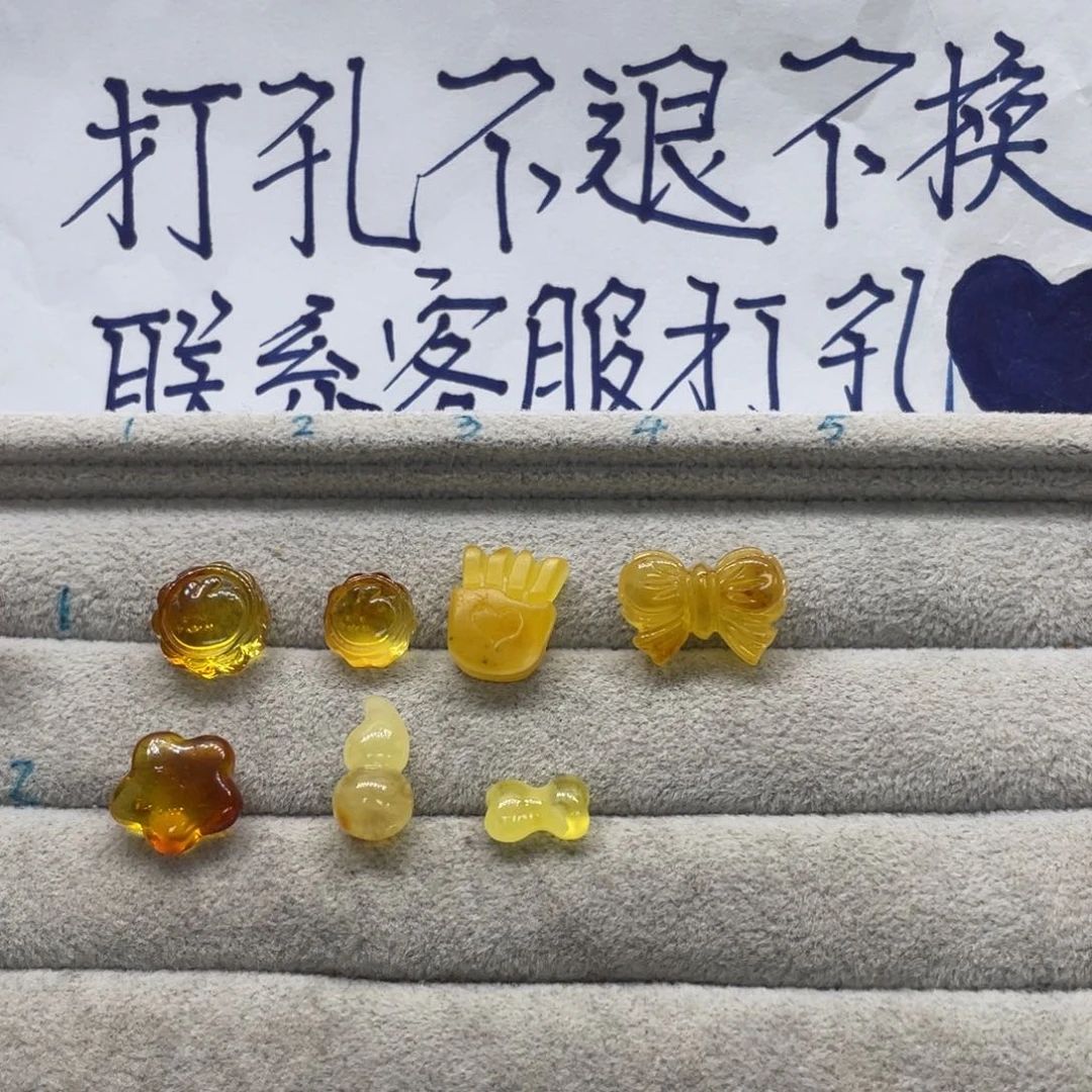 琥珀裸石未镶嵌橙**意天然琥珀