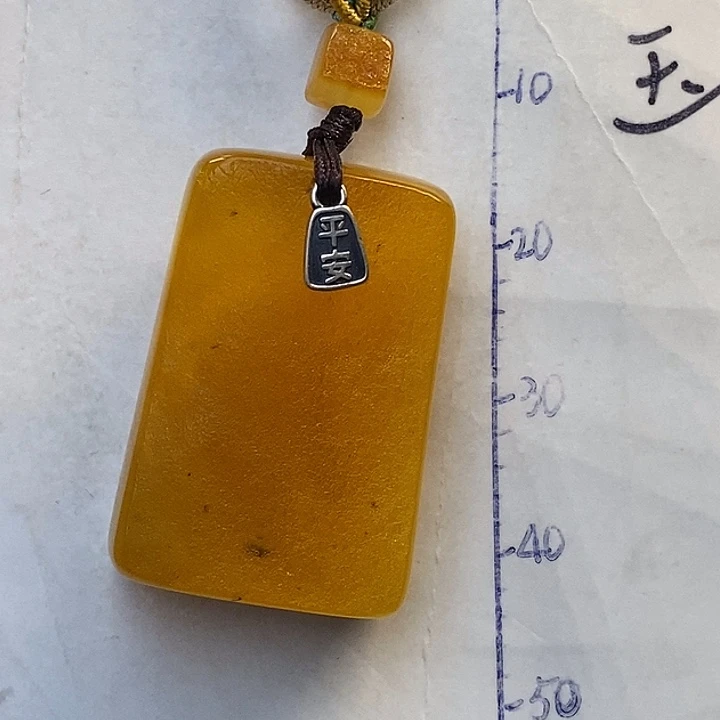 一***秋琥珀银S925镶嵌珠宝奇石