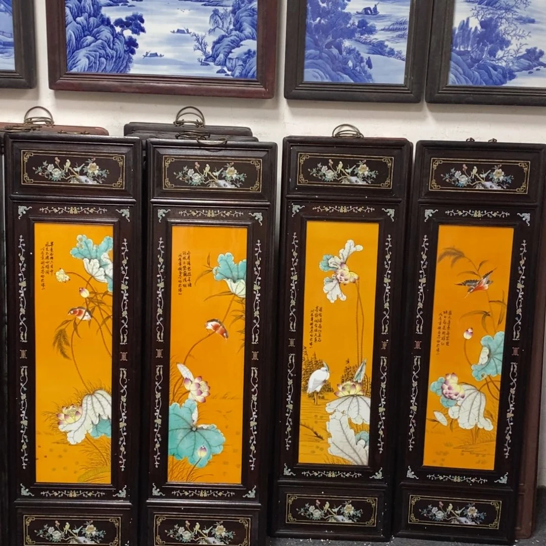 瓷片1.2*36*1景德镇瓷板画柴窑烧制
