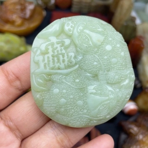 蛇纹石玉未镶嵌颈饰67