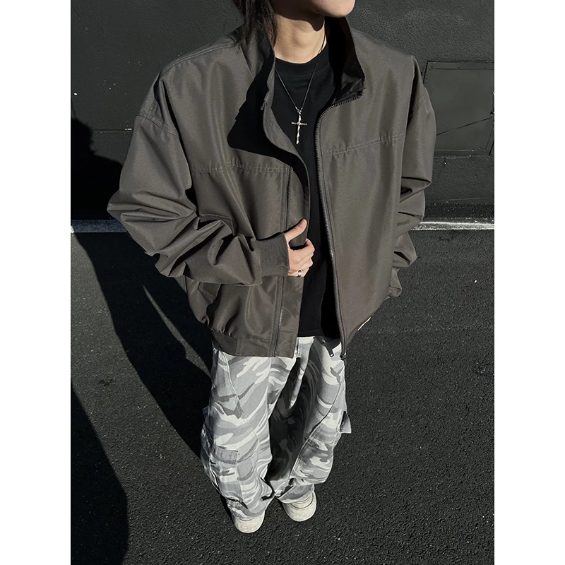 美式三防飞行员教练夹克秋冬硬汉cleanfit短款立领工装冲锋衣外套