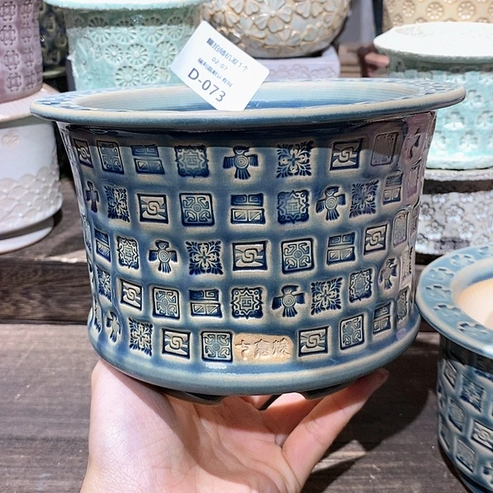 七里烧花盆2-7-073口径13