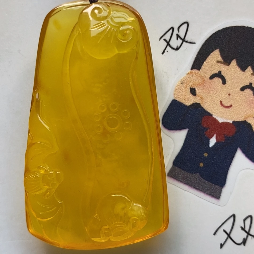 定制琥珀未镶嵌如意