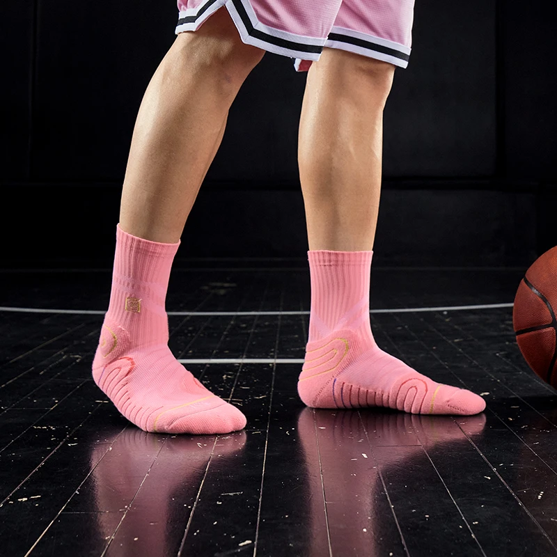 361°【BIG3】男女同款户外运动袜中筒训练透气专业篮球长袜