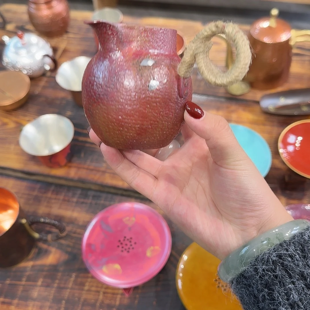 紫铜手工瓦罐侧把淬火