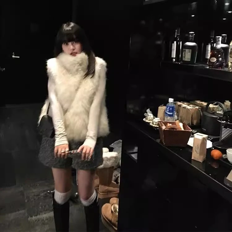 立领网红无袖秋冬质感保暖冬季小个子坎肩短款马甲外套女