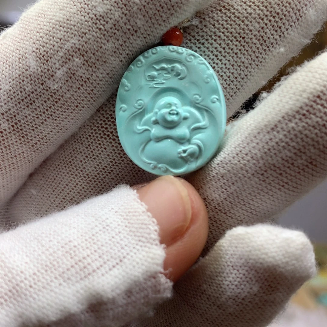 绿松石未镶嵌挂件