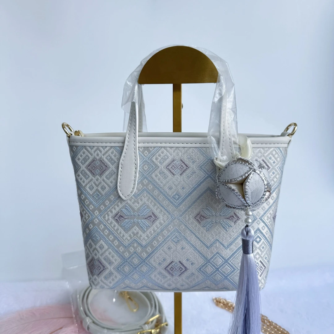 广西壮锦百搭Mimi托特包俏皮可爱风斜跨手提单肩女包