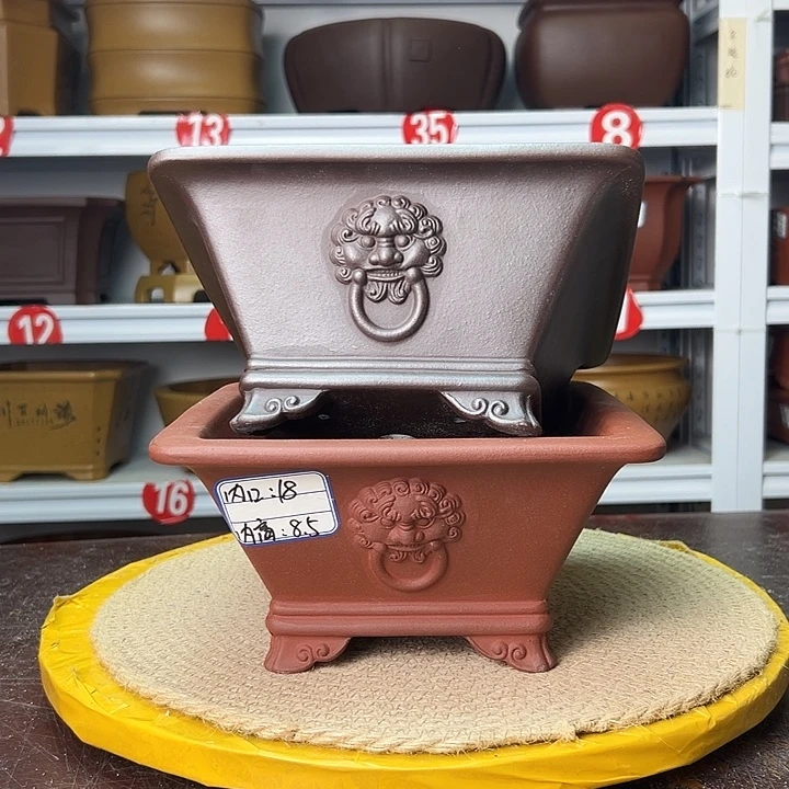 花盆紫砂蛇年大吉