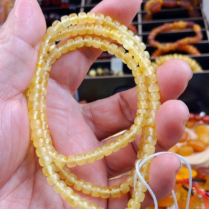 琥珀颈饰未镶嵌手串