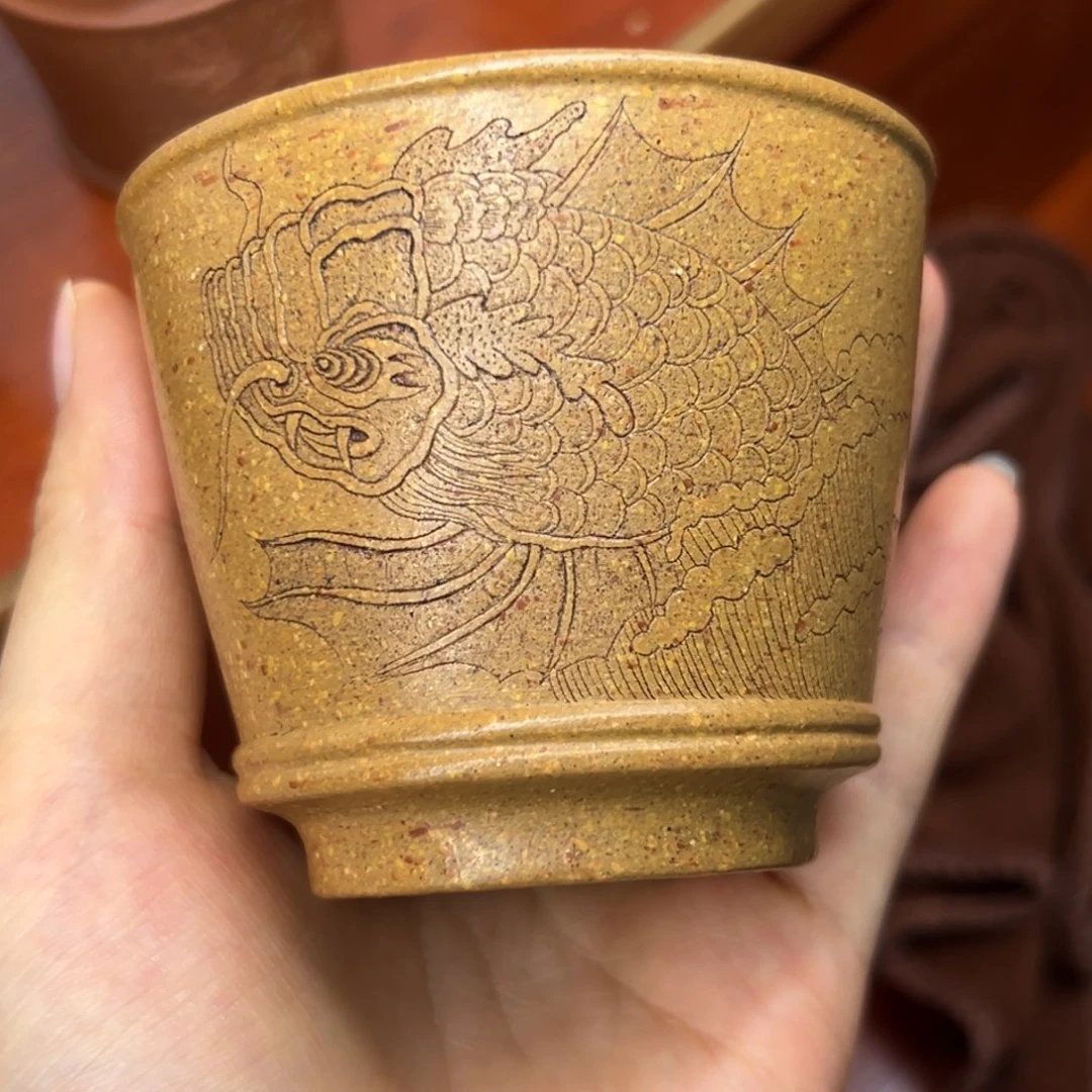 茶杯紫砂老段泥主人杯