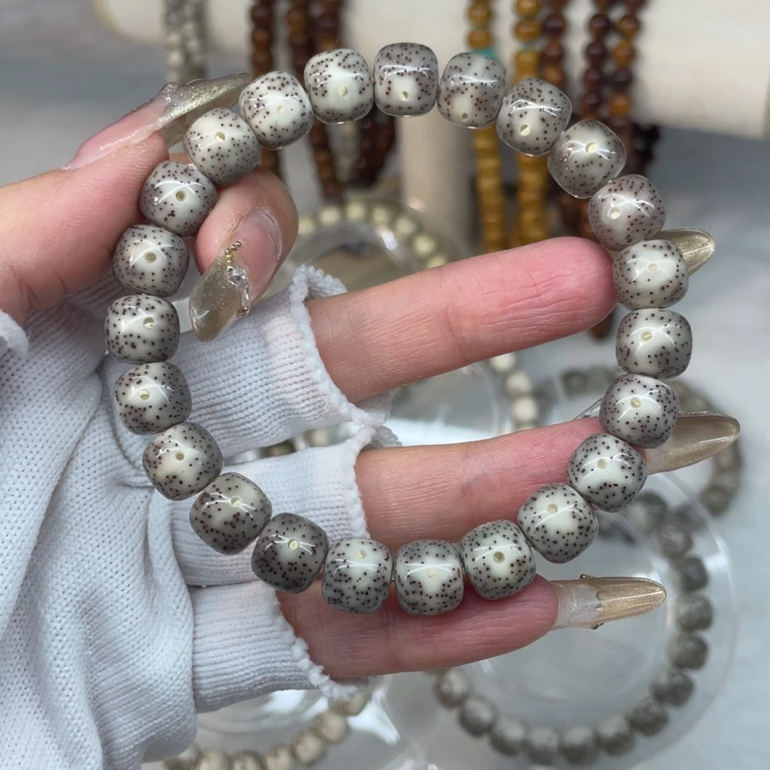 星月菩提手串W**.糯冰灰黑t 05 10-9