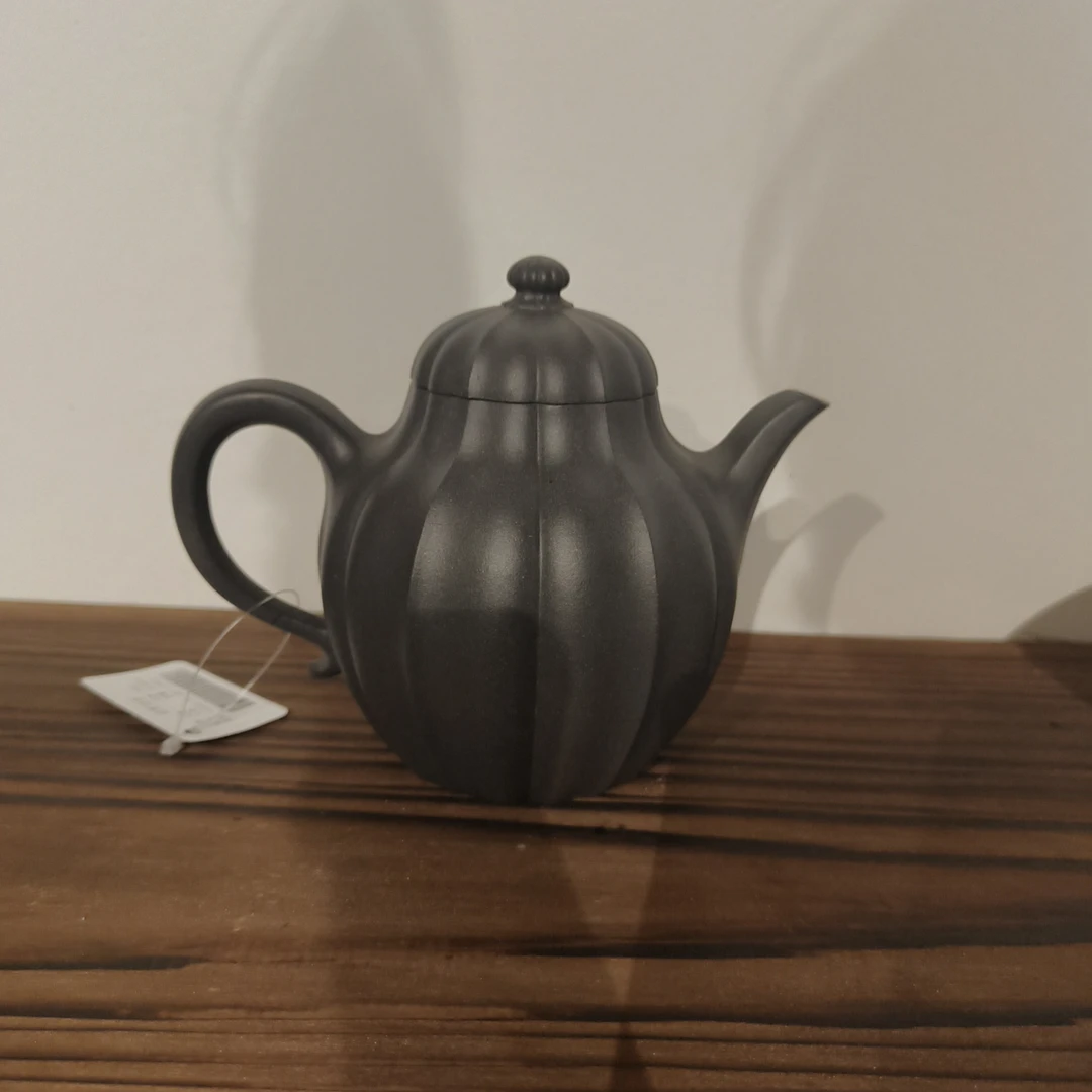 【前墅龙窑丨瓜菱】范坚 天青 约350CC 紫砂壶