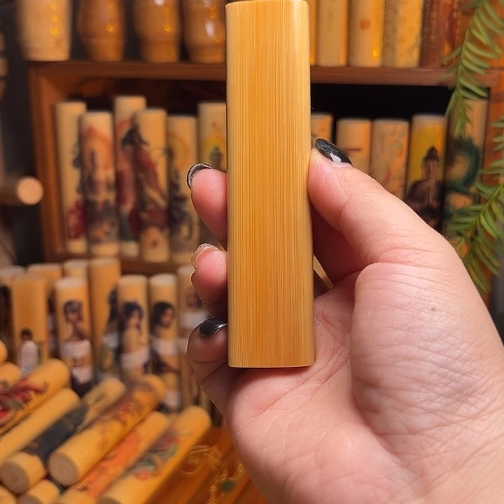 竹蓝*实心玉竹手把