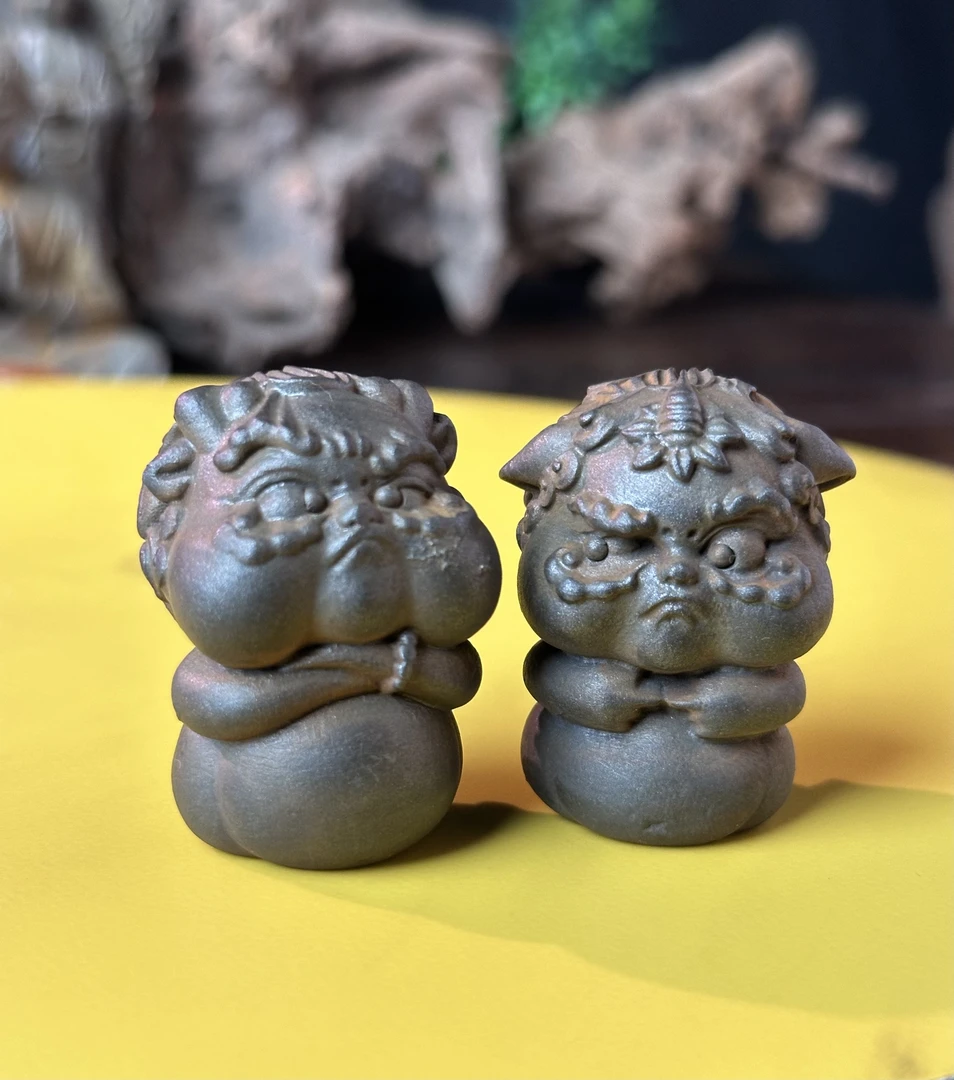 创意手工铁艺小霸王貔貅瑞兽桌面茶道茶宠茶玩装饰小摆件