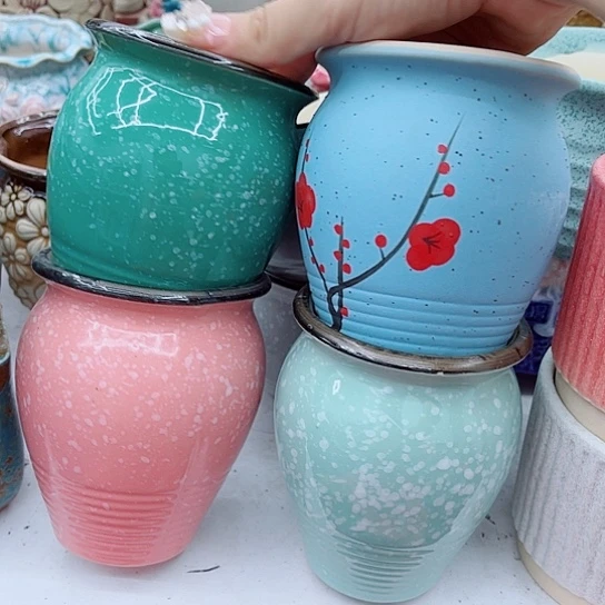 多肉绿植陶瓷花盆9:9包邮，有空