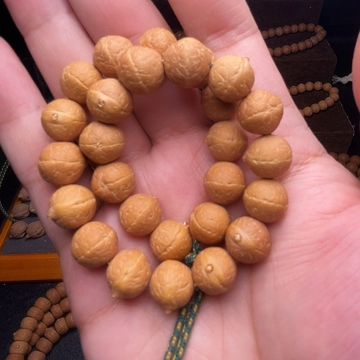 手串凤眼菩提11.5mm实心玉化皮手持27颗