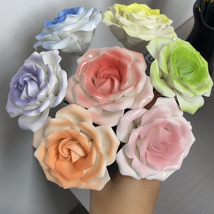 陶瓷纯手工捏花设计