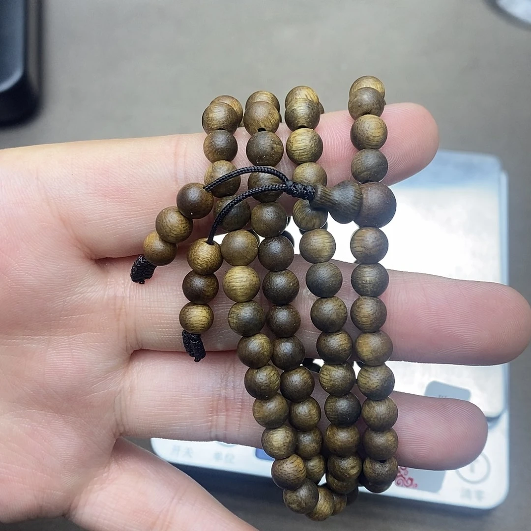 沉香手串越南野生留疤白奇楠150号