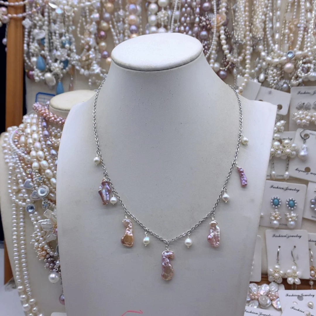 合金淡水珍珠手链