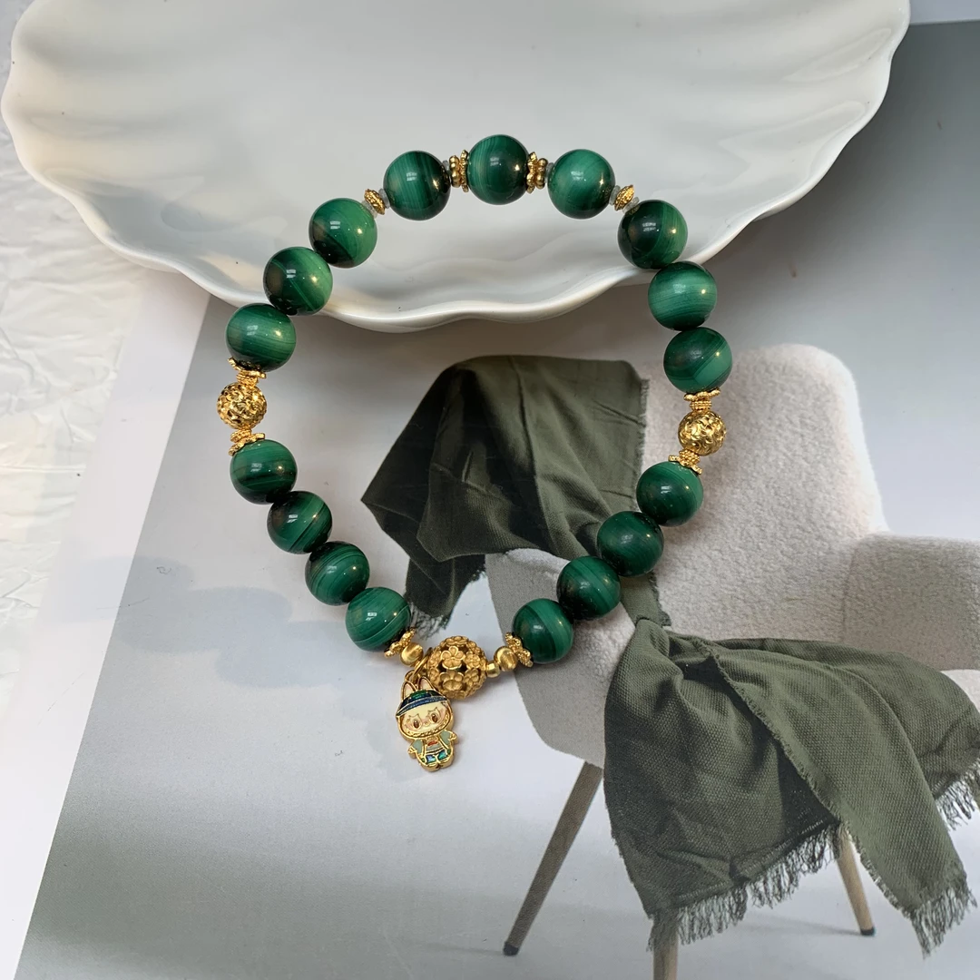 天然孔雀石手链 多样性发其一 F353