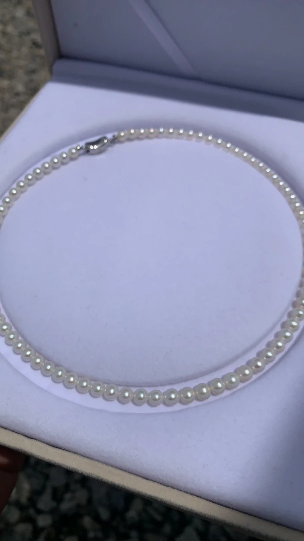 正圆极光5-6mm气质珍珠项链