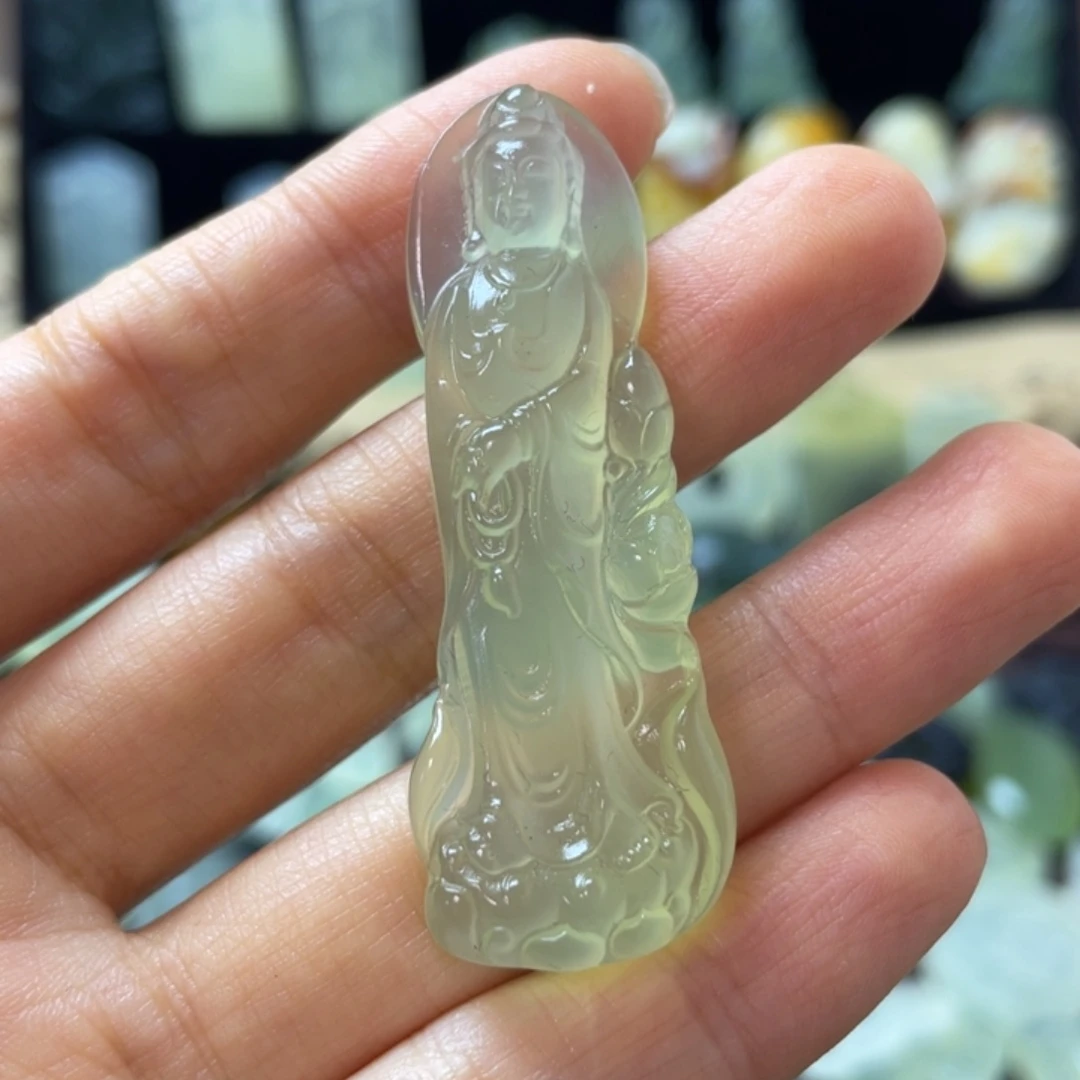蛇纹石玉颈饰未镶嵌脚****奥