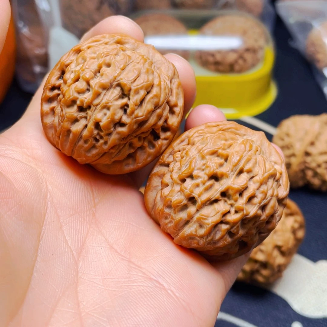 文玩核桃把件美***鸭莲花虎头