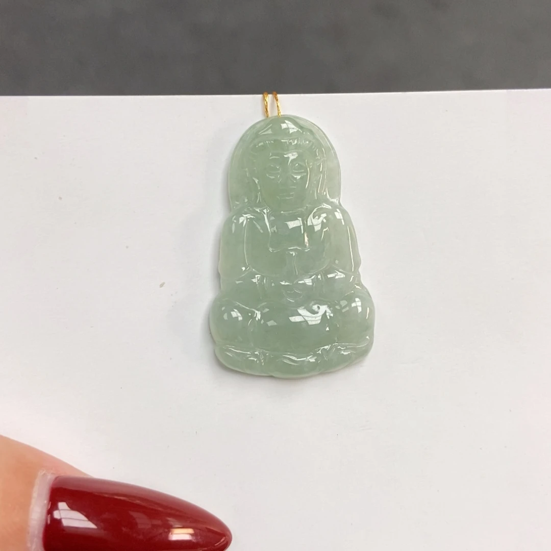 翡翠未镶嵌吊坠(不含链)观音
