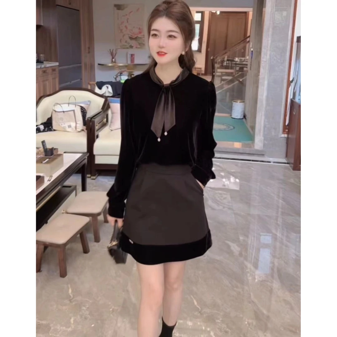 『 拼接日记W』设计显瘦百搭时尚休闲高品质半身裙8245